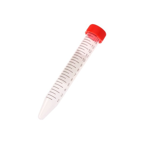 Celltreat CELLTREAT 15mL Centrifuge Tube, Red Cap - Bag, Sterile 230411R - main